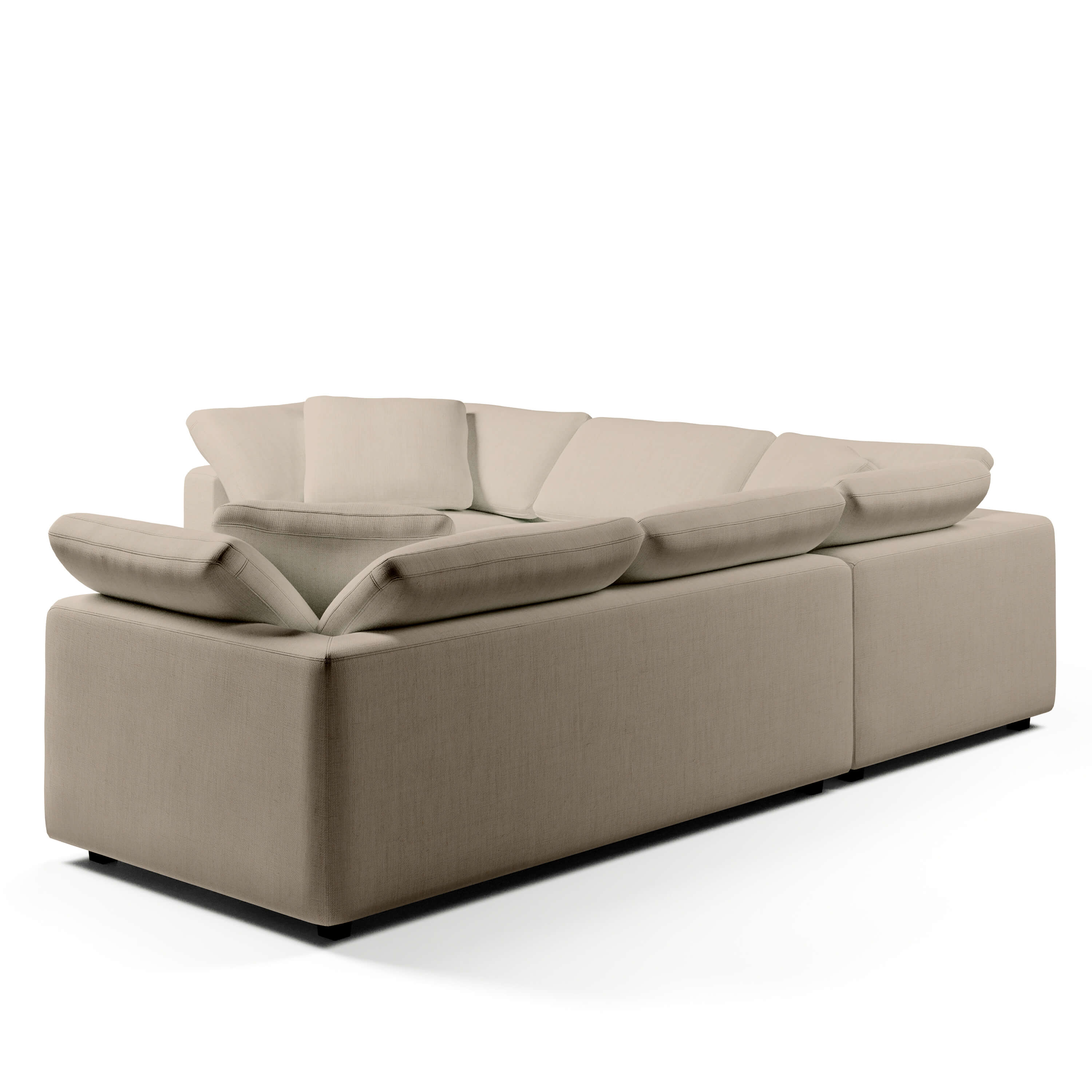 Comfy Modular Sofa - 5-Seater Bench-Seat L-Sectional & Ottoman