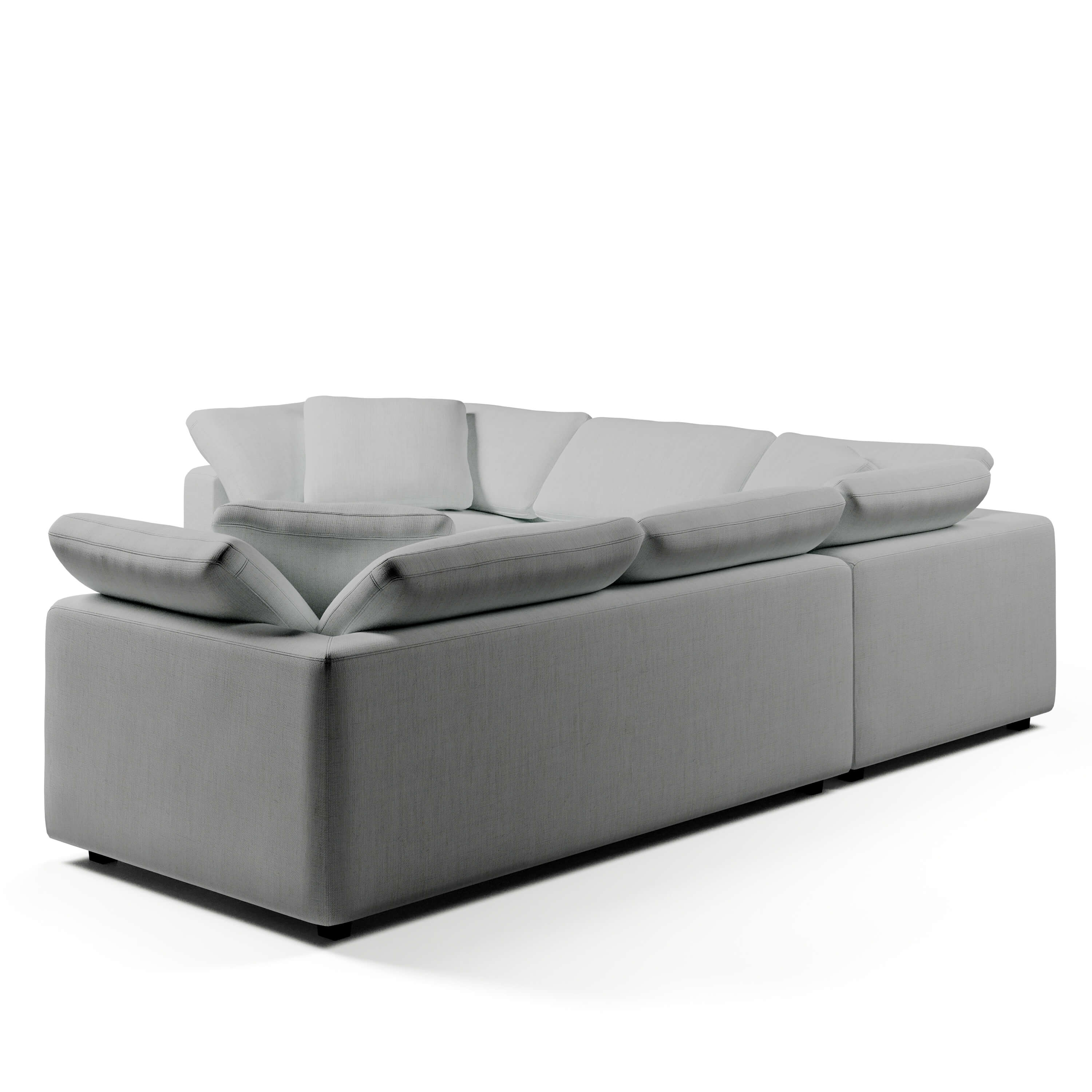 Comfy Modular Sofa - 5-Seater Bench-Seat L-Sectional & Ottoman