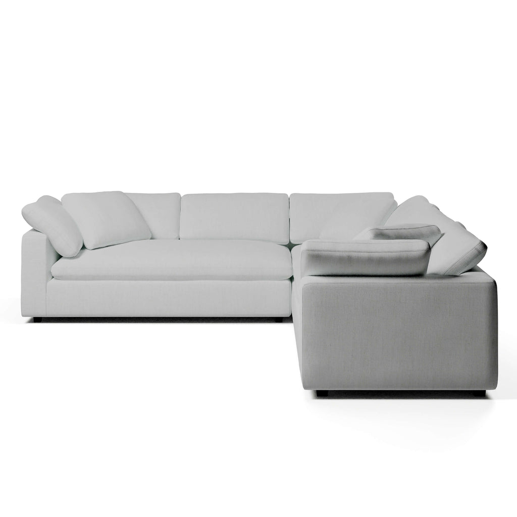 Comfy Modular Sofa - 5-Seater Bench-Seat L-Sectional & Ottoman