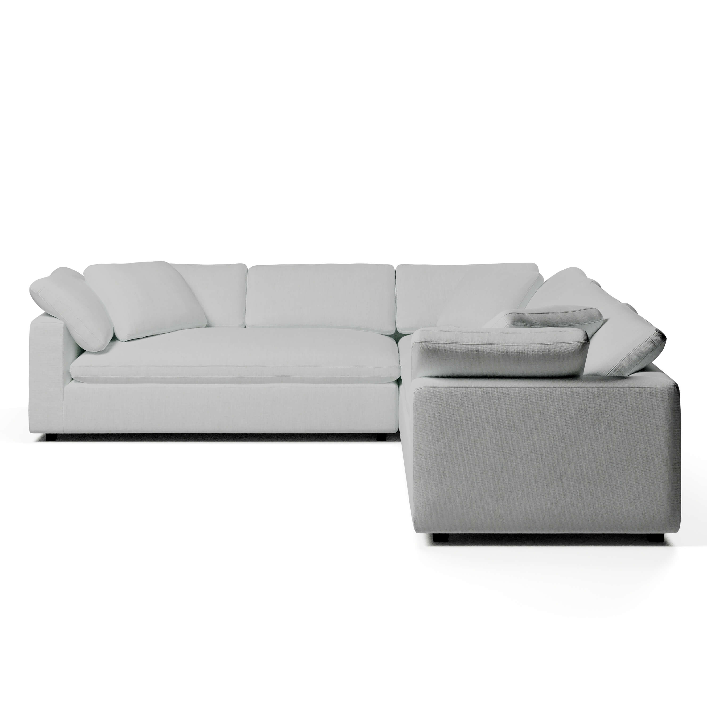 Comfy Modular Sofa - 5-Seater Bench-Seat L-Sectional & Ottoman