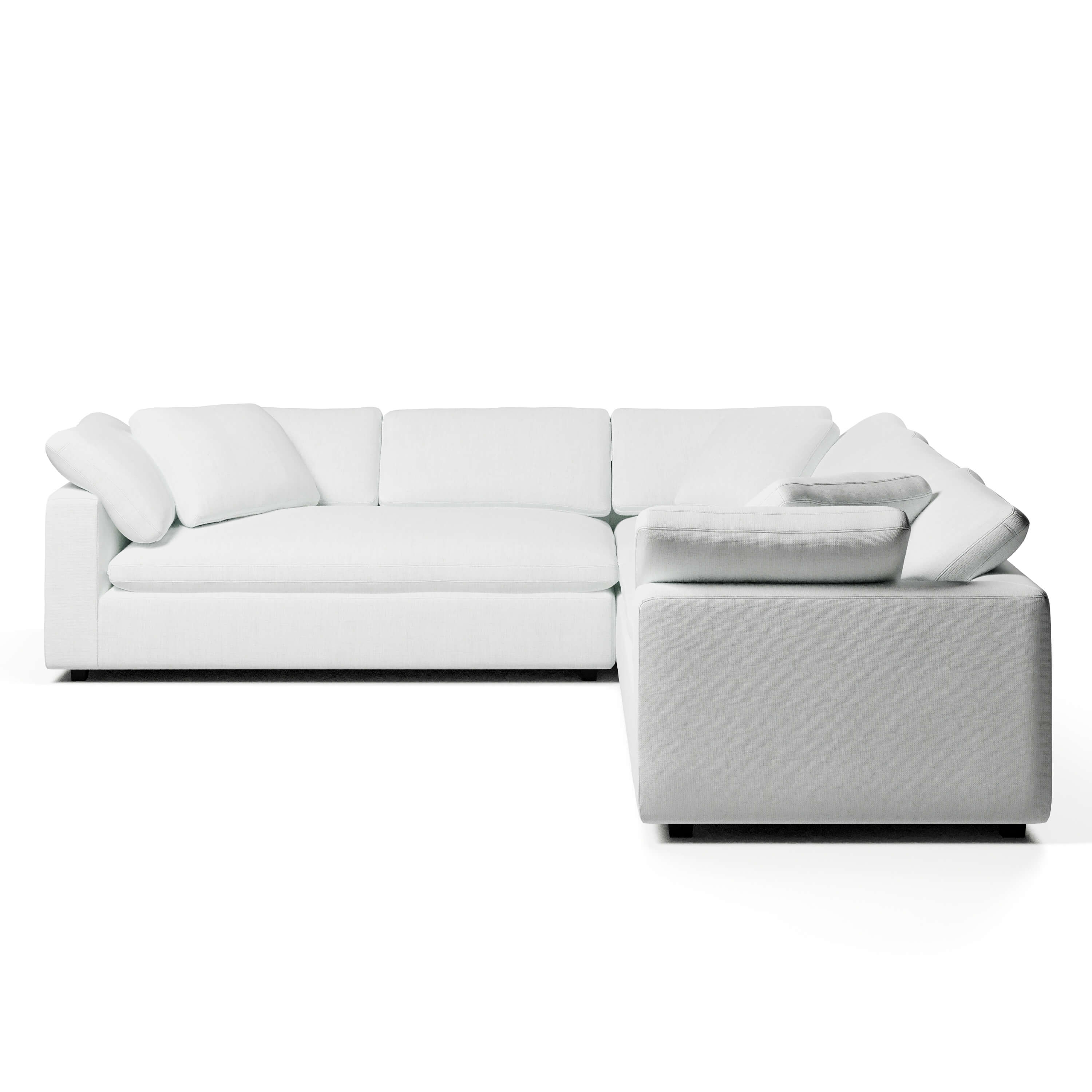Comfy Modular Sofa - 5-Seater Bench-Seat L-Sectional & Ottoman