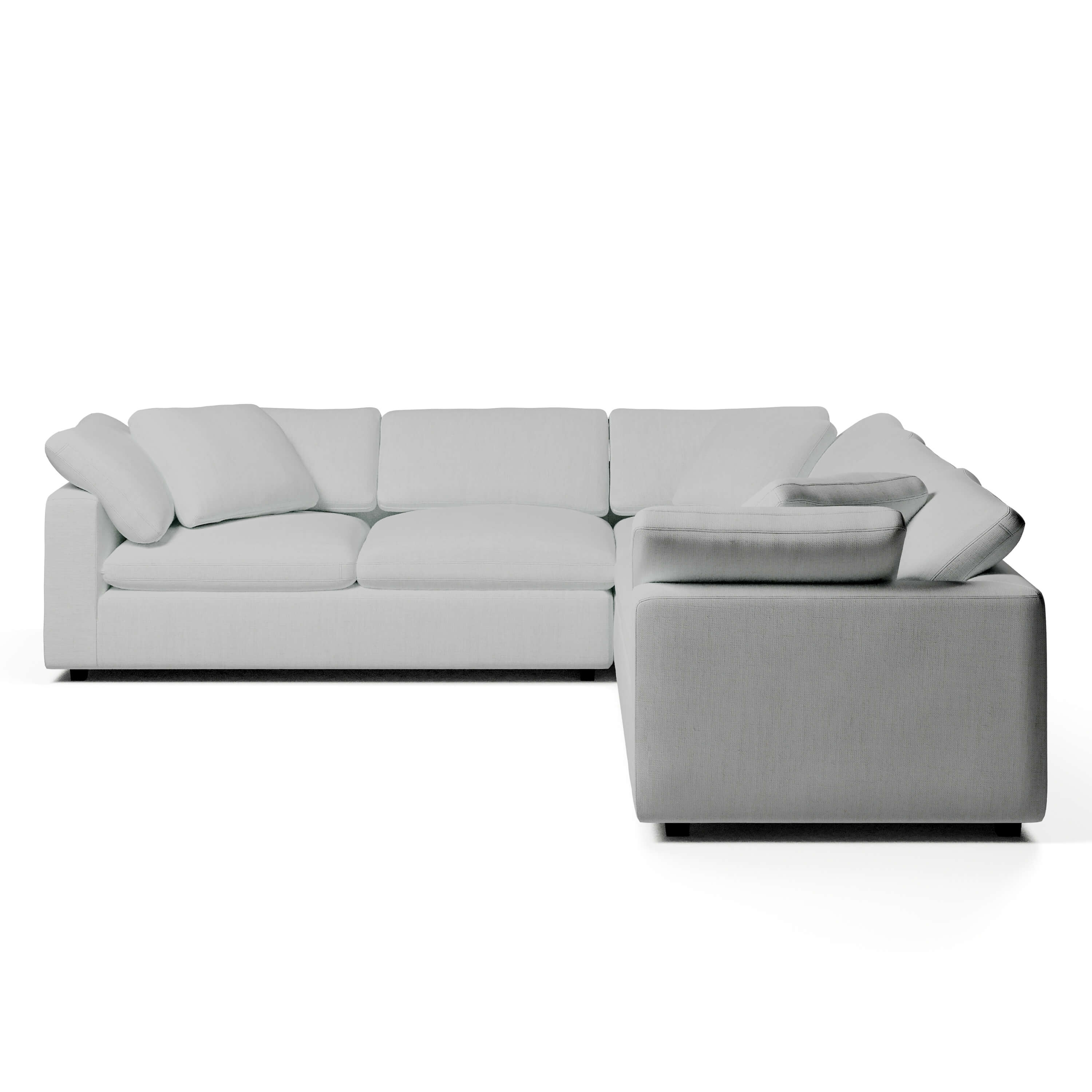 Comfy Modular Sofa - 5-Seater Bench-Seat L-Sectional & Ottoman