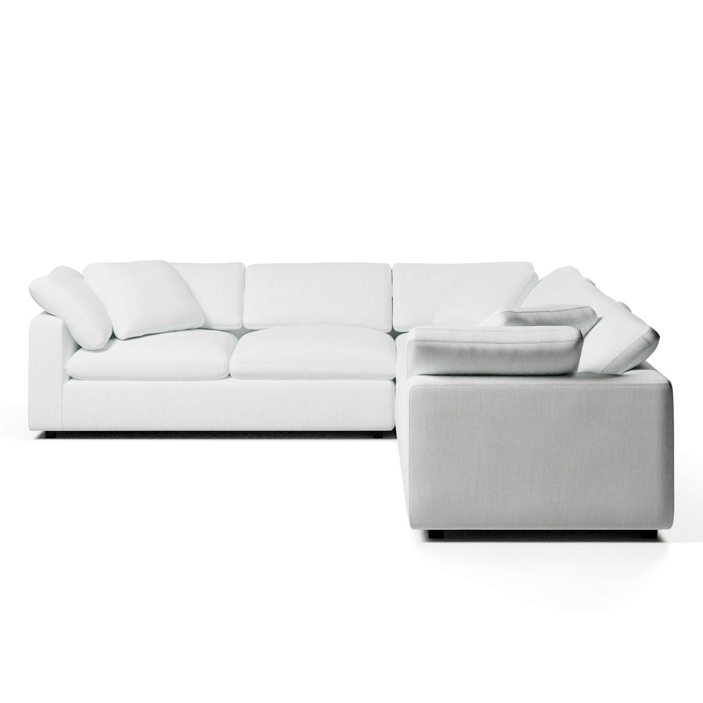 Comfy Modular Sofa - 5-Seater Bench-Seat L-Sectional & Ottoman