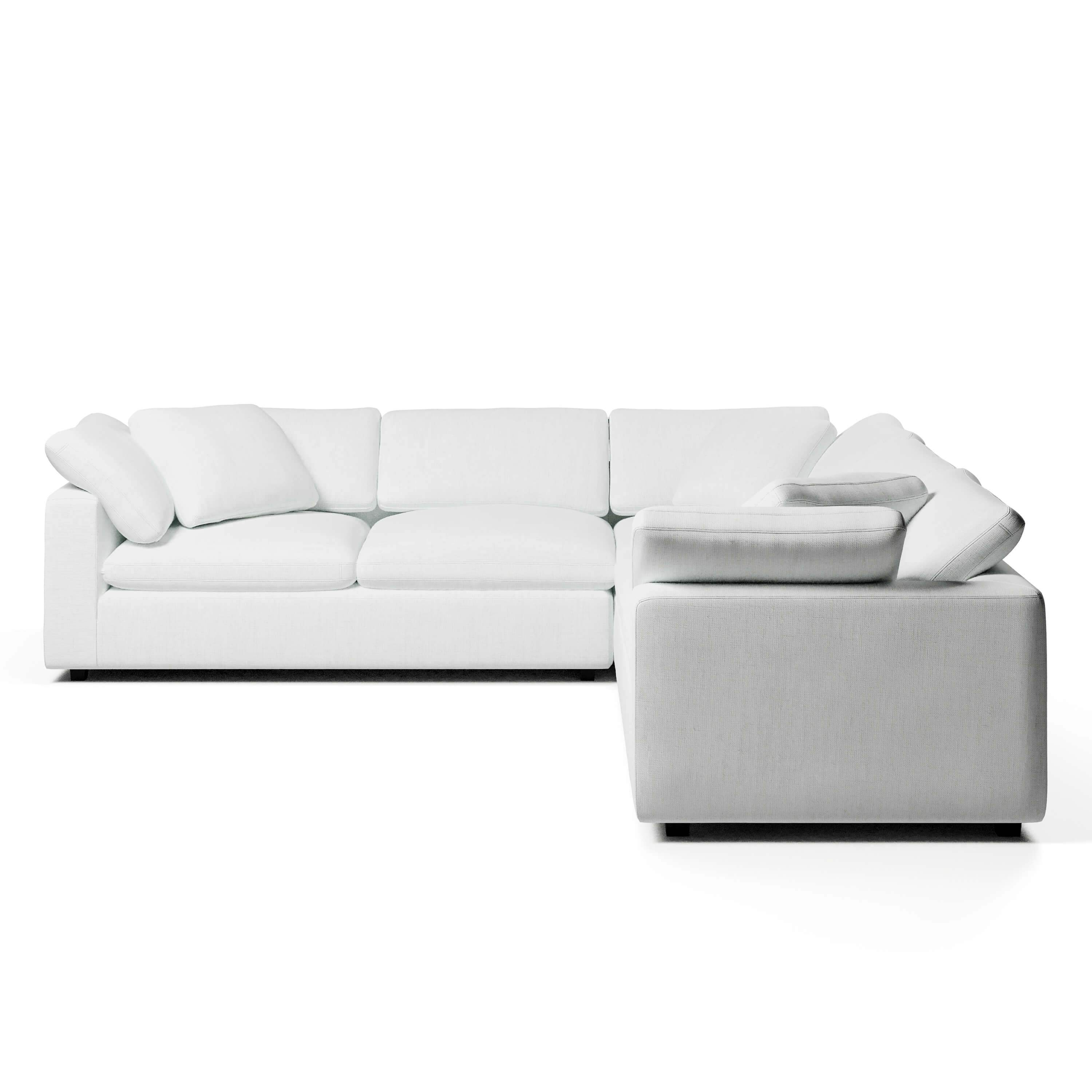 Comfy Modular Sofa - 5-Seater Bench-Seat L-Sectional & Ottoman