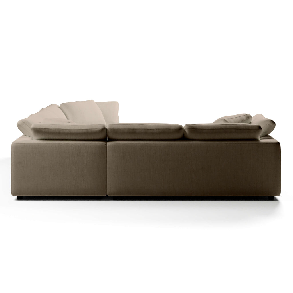 Comfy Modular Sofa - 5-Seater Bench-Seat L-Sectional & Ottoman
