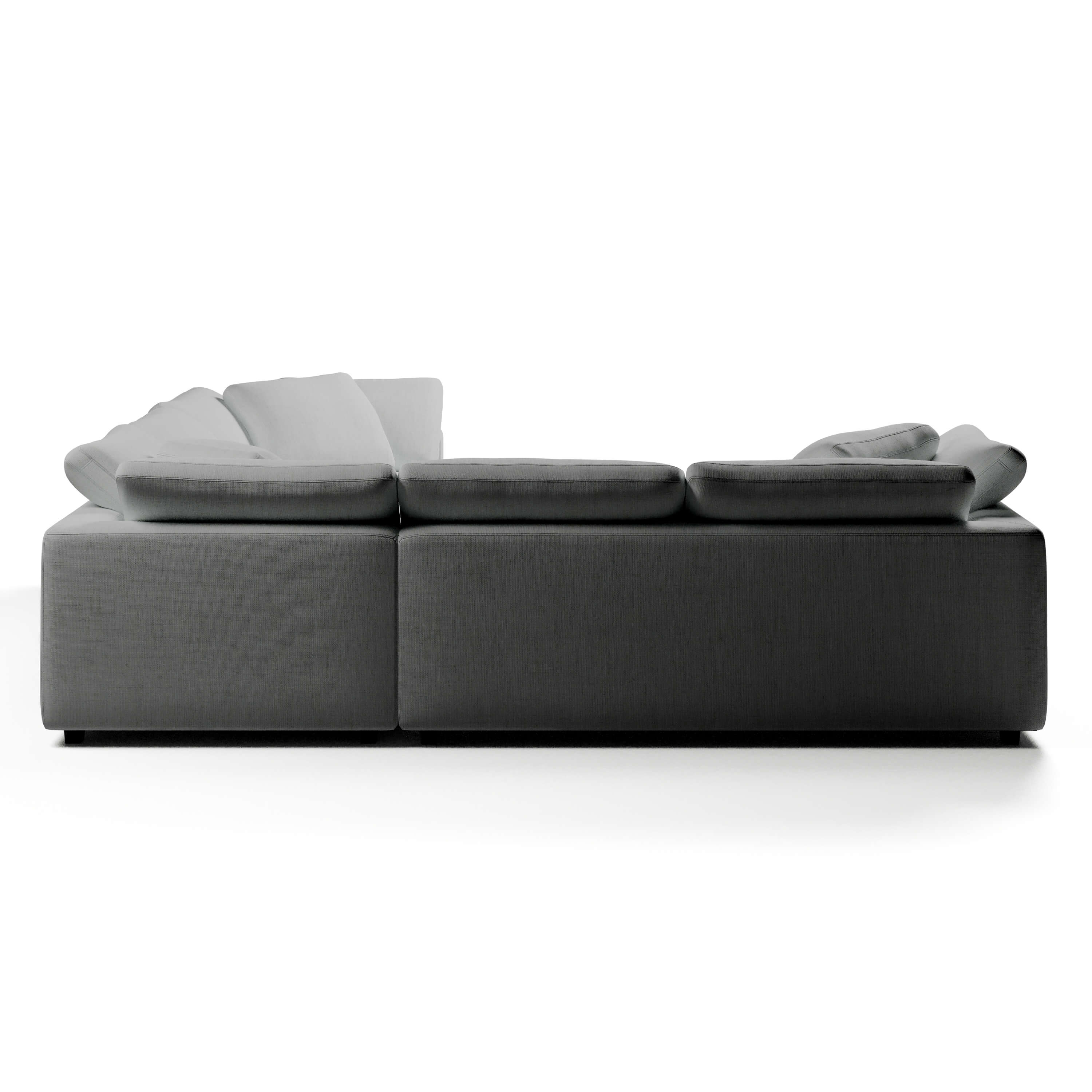 Comfy Modular Sofa - 5-Seater Bench-Seat L-Sectional & Ottoman