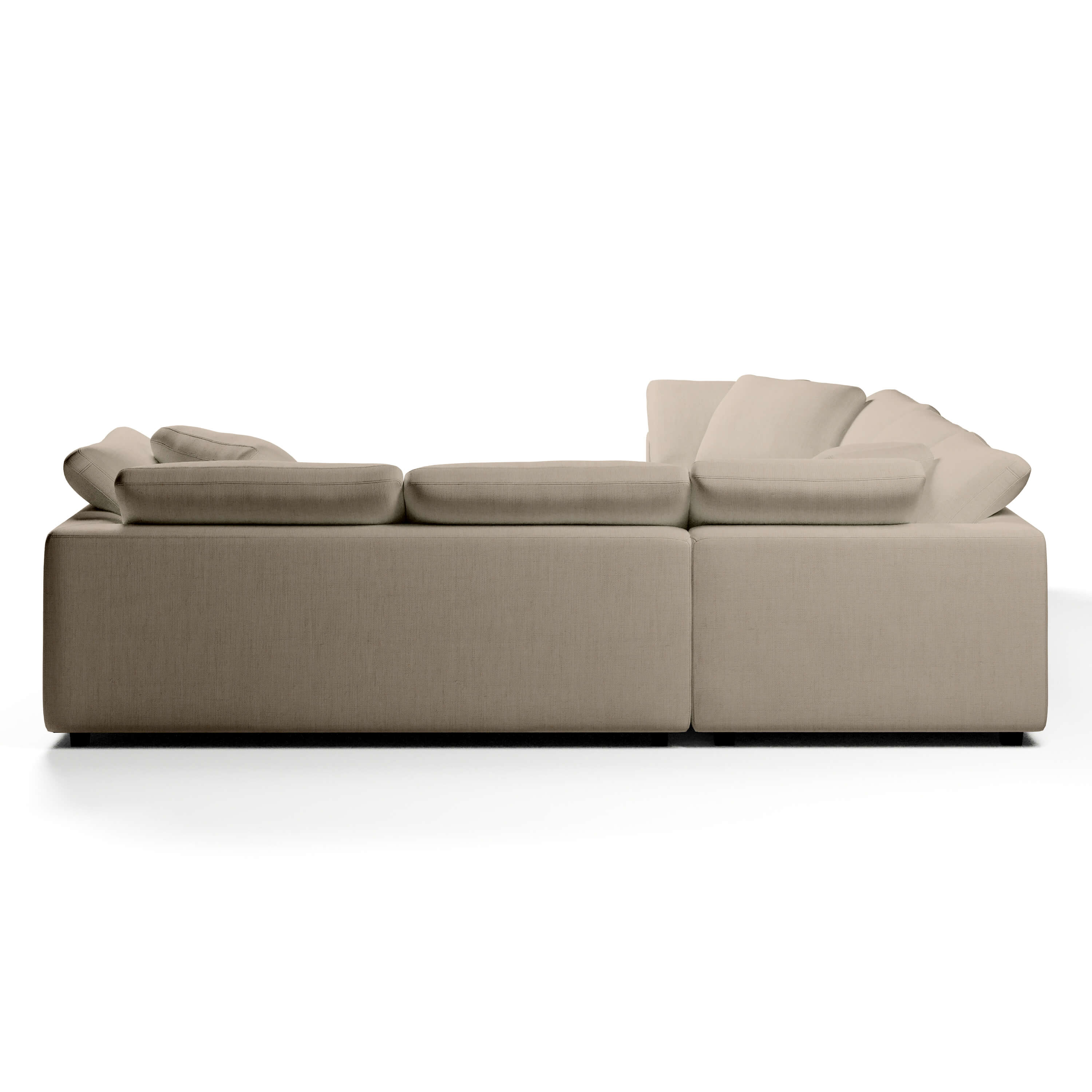 Comfy Modular Sofa - 5-Seater Bench-Seat L-Sectional & Ottoman