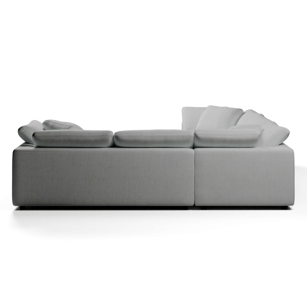 Comfy Modular Sofa - 5-Seater Bench-Seat L-Sectional & Ottoman