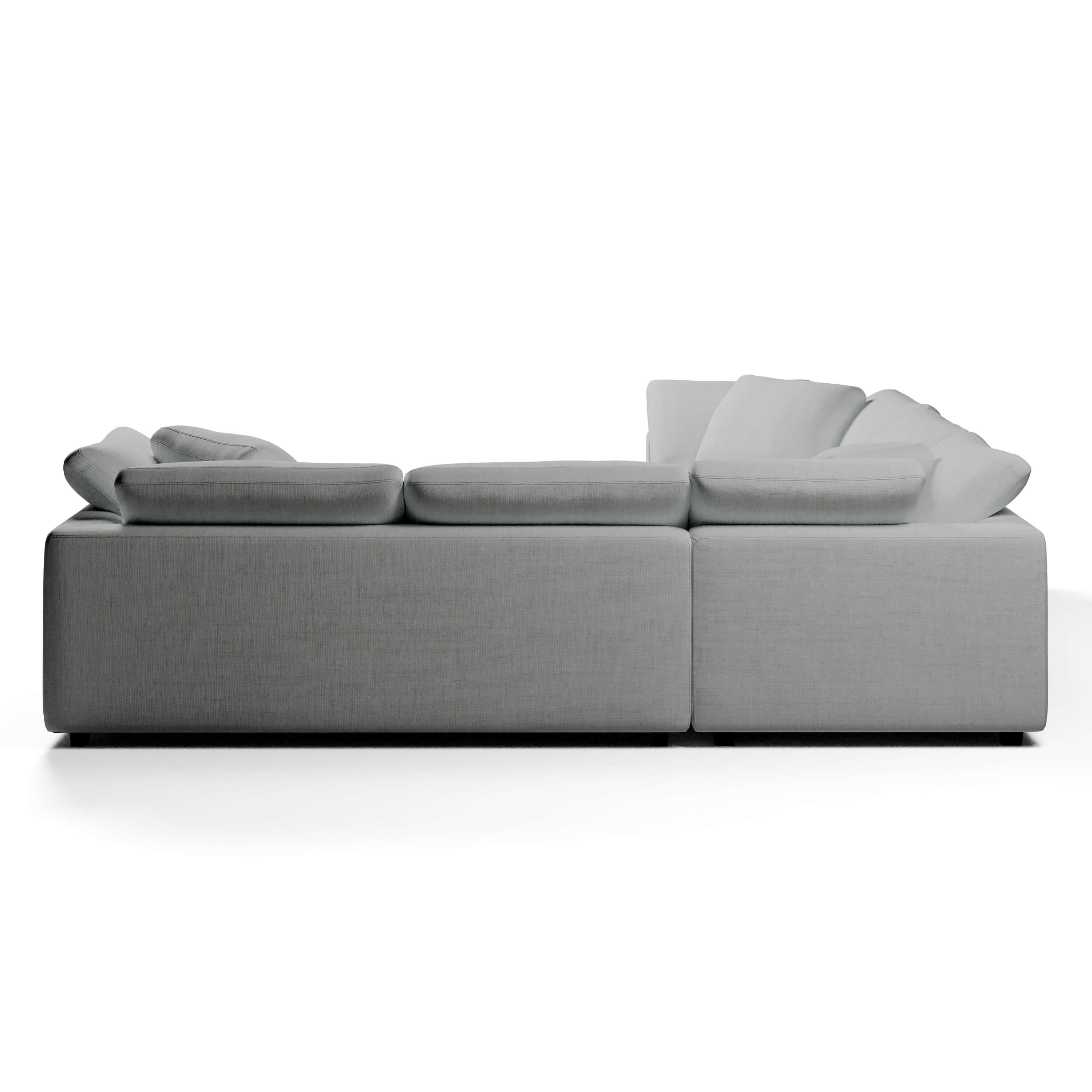 Comfy Modular Sofa - 5-Seater Bench-Seat L-Sectional & Ottoman