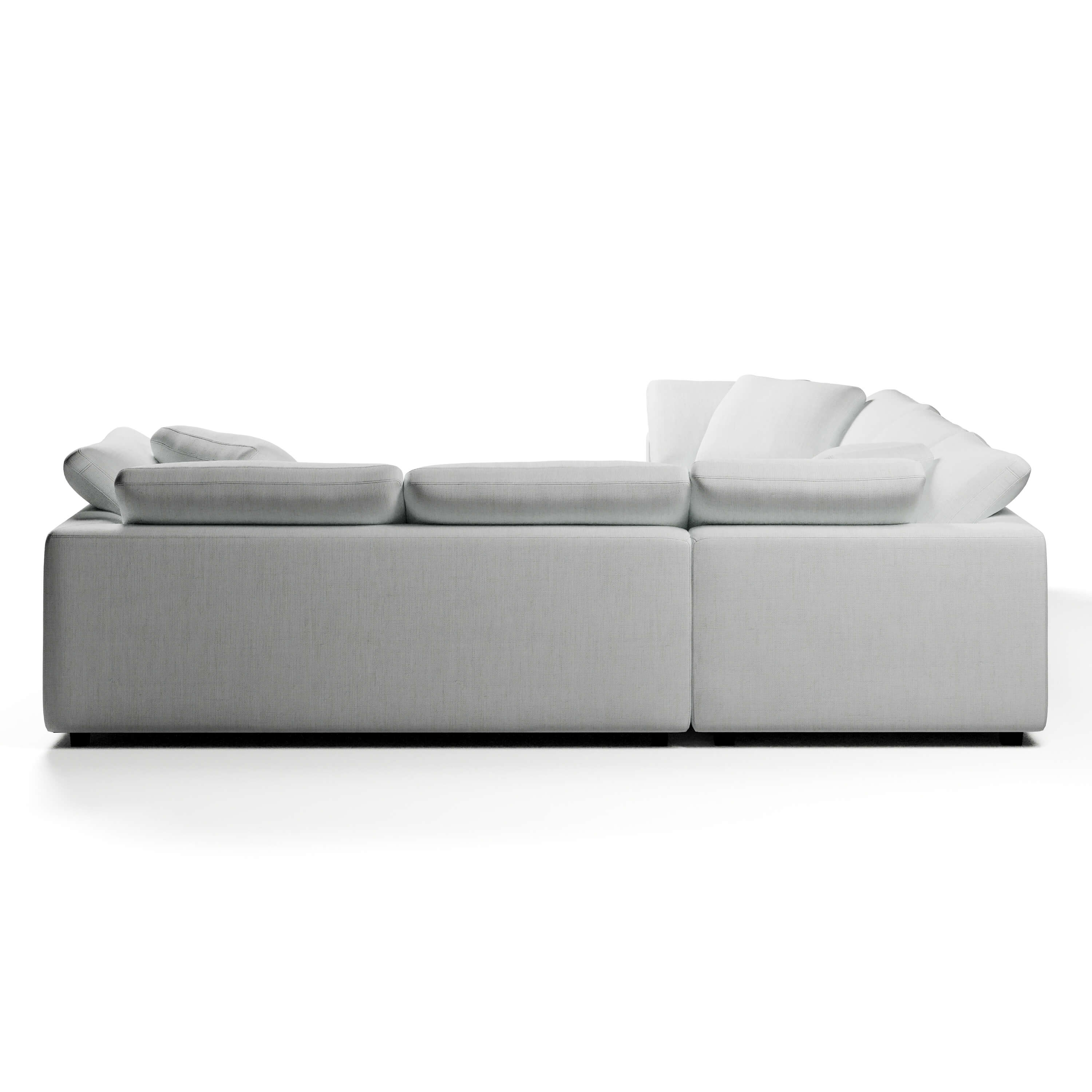 Comfy Modular Sofa - 5-Seater Bench-Seat L-Sectional & Ottoman